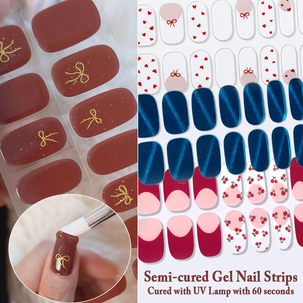Uv Lamp Nail Resin - شرائح أظافر جل شبه معالجة 16