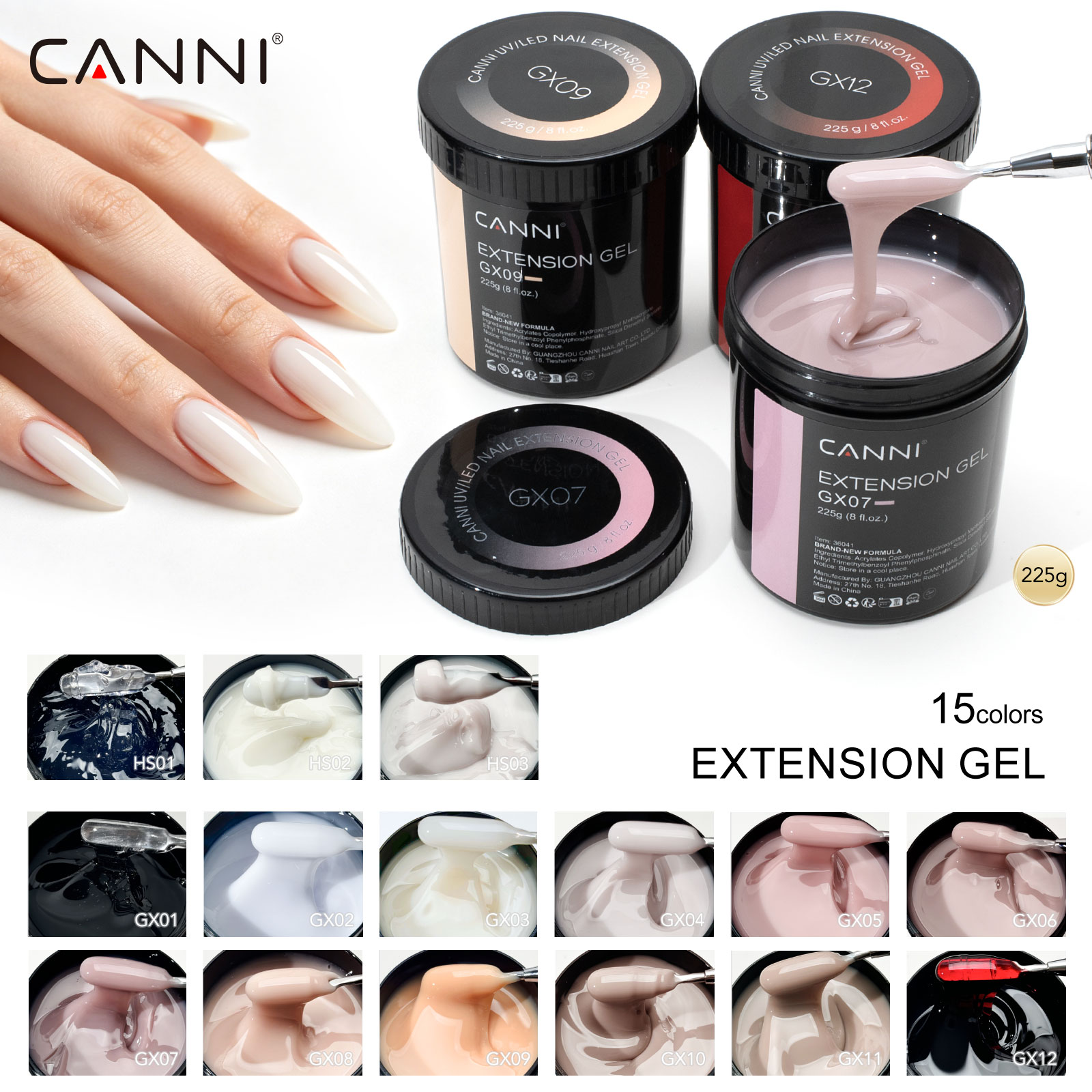 Uv Lamp Nail Resin - جل تمويه CANNI 225 جرام قابل