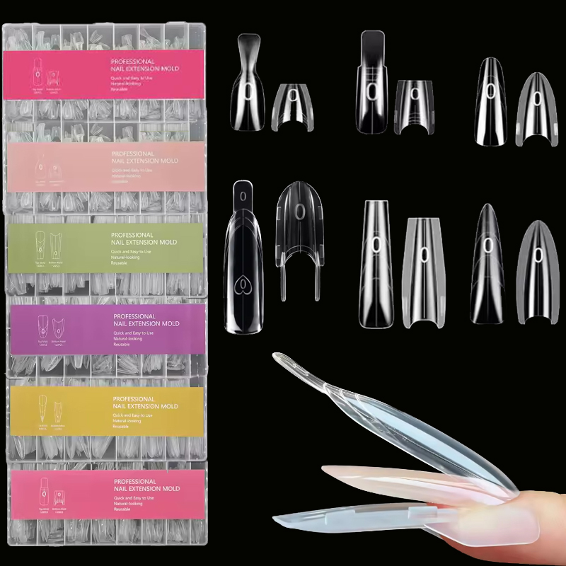 Resin Art Guide Free - 120/150/240 قطعة من أشكال الأظافر القصيرة