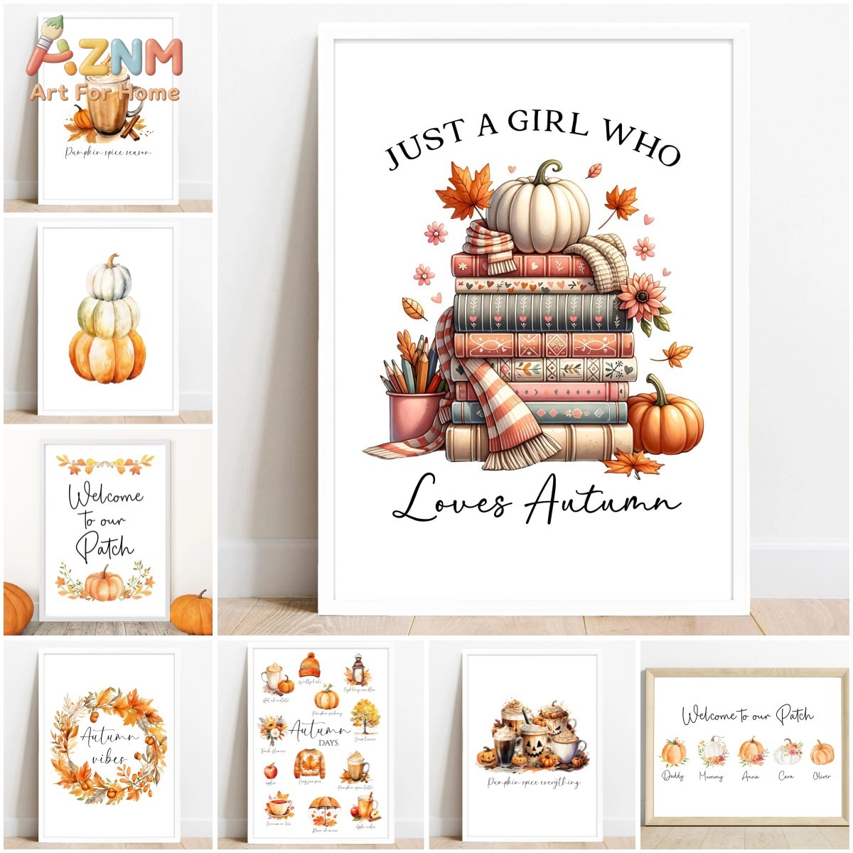 Resin Art Quotes - AZNM لوحات مائية لفصل الخريف، فن