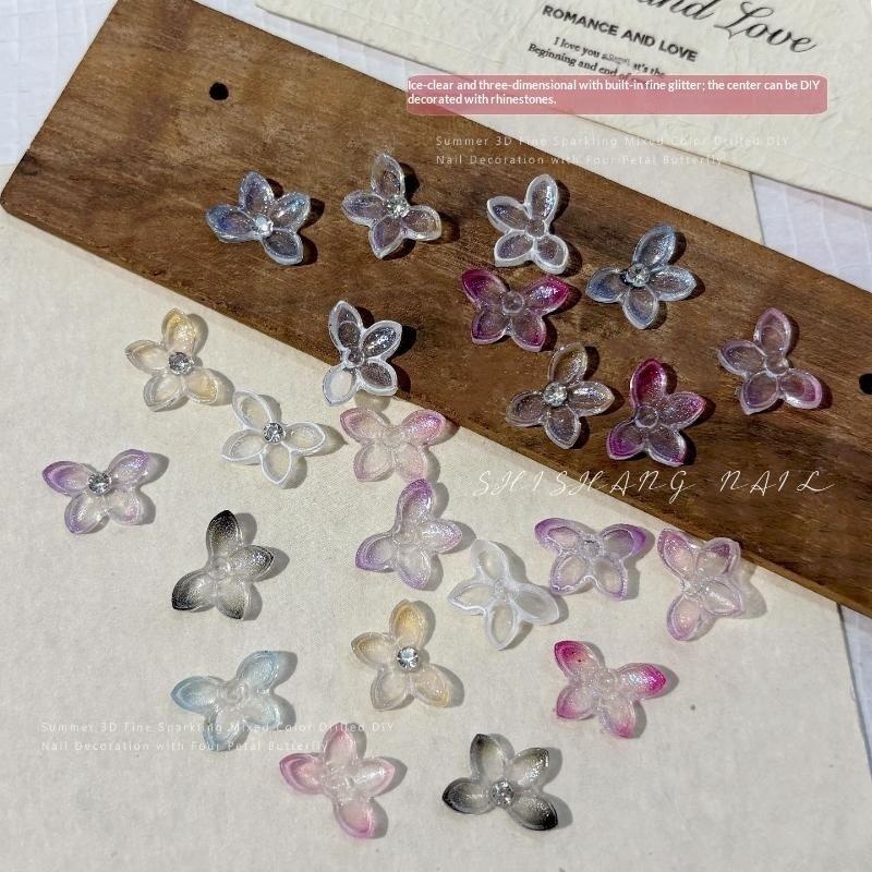 Resin Art Using Flowers - 30 قطعة من زينة الأظافر ثلاثية