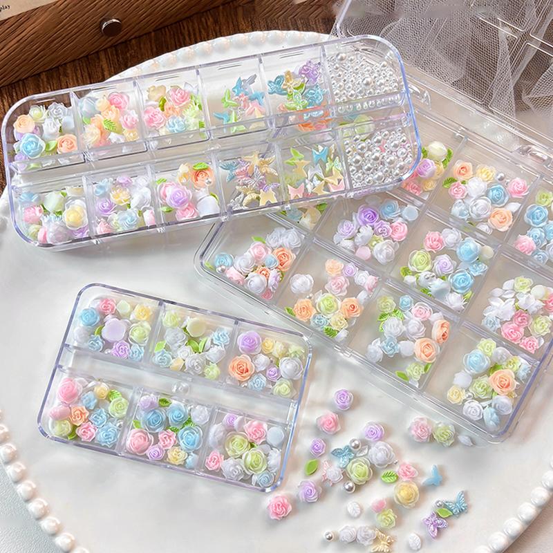 طقم تزيين الأظافر ثلاثي الأبعا - مراجعة Resin Art Using Flowers وسعره