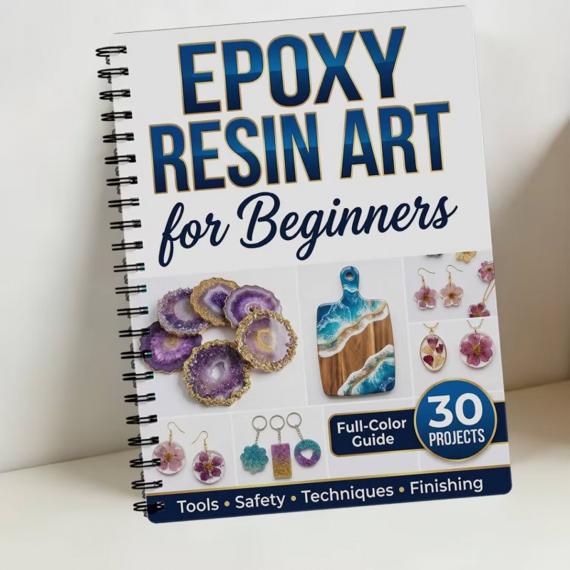 دليل فن الإيبوكسي للمبتدئين: د - مراجعة Resin Art Guide Free وسعره