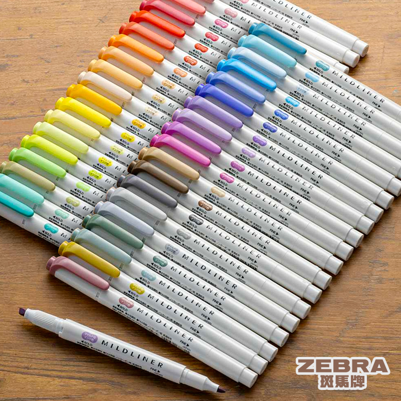 اليابان زيبرا Mildliner هيغليغ - مراجعة Zebra Pen Mildliner وسعره