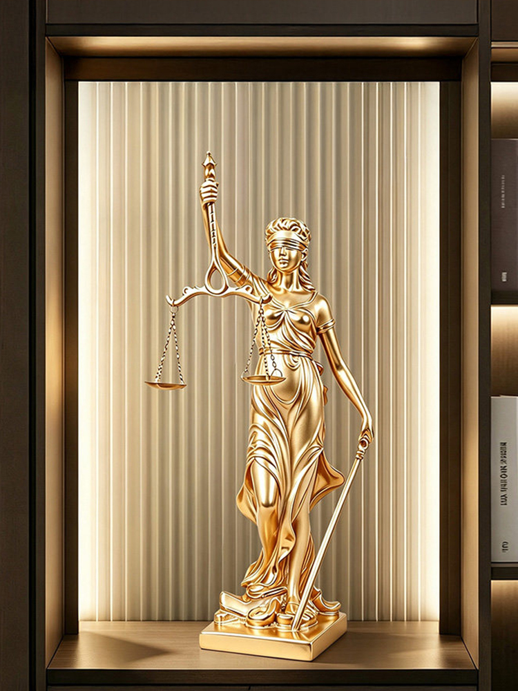 تمثال العدالة الذهبي الفاخر، م - مراجعة Resin Art For Anniversary Gift وسعره